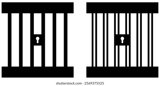 Jail and prison icon on white background. flat style. jail icon for your web site design, logo, app, UI. pound symbol. cage sign. Design Eps 10
