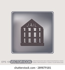 jail prison icon. symbol of justice. police icon