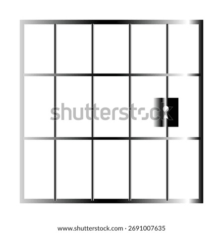 Jail, prison icon. Vector illustration, flat design EOS 10