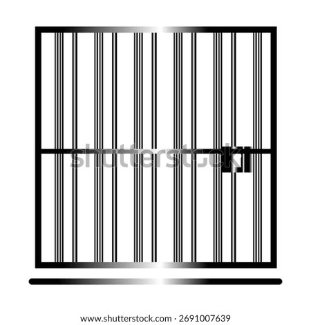 Jail, prison icon. Vector illustration, flat design EOS 10