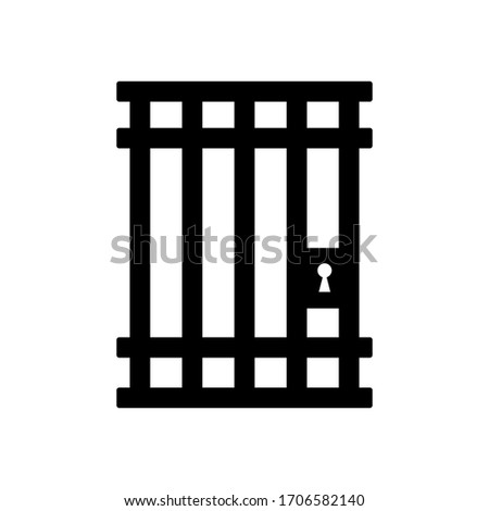Jail, prison icon vector on white background