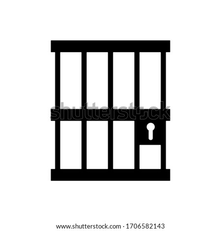 Jail, prison icon vector on white background