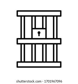 Jail, prison icon vector in outline
