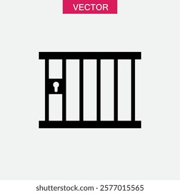 Jail, prison icon.vector flat black simple trendy style illustration for web and app..eps