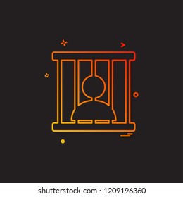 jail prison locked icon vector design