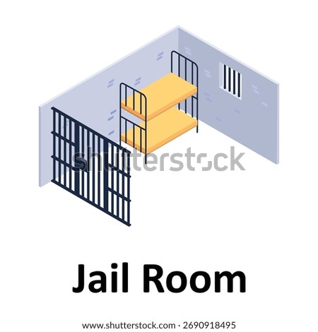 Jail Room Vector icon which can easily modify or edit
