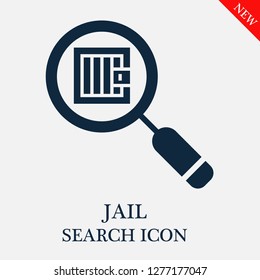 Jail search icon. Editable Jail search icon for web or mobile.