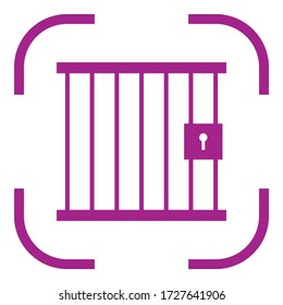 Jail simple icon. Flat desing