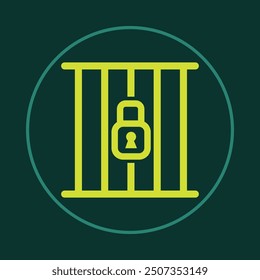 Jail trendy icon sensible abstract vector illustration colorful artwork beautiful design.eps