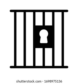 jail vector glyph flat icon 