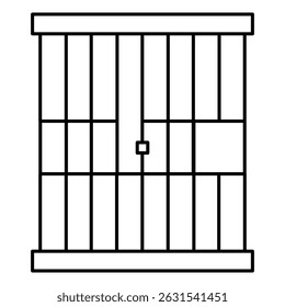 Jail vector Icon design Depicting Legal System and Incarceration