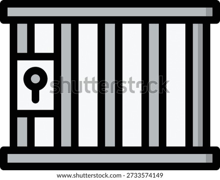 Jail Vector Icon Design Illustration