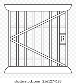 Jail vector icon isolated on transparent background, Jail transparency logo design. eps 10.