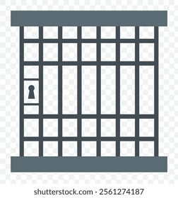 Jail vector icon isolated on transparent background, Jail transparency logo design. eps 10.