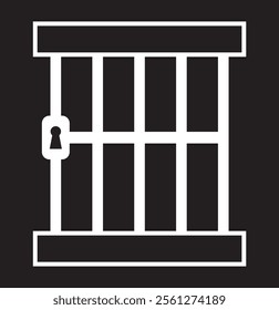 Jail vector icon isolated on transparent background, Jail transparency logo design. eps 10.