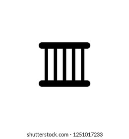 jail vector icon. jail sign on white background. jail icon for web and app