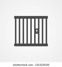 Jail vector icon sign symbol