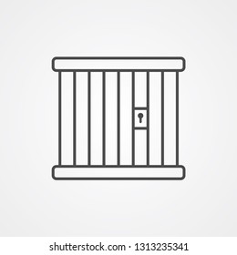 Jail vector icon sign symbol