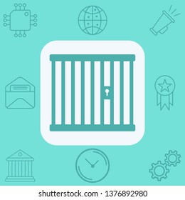Jail vector icon sign symbol