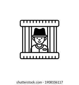 jail  Vector icon style illustration. EPS 10 file