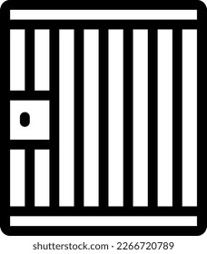 GefängnisVektorgrafik auf transparentem Hintergrund. Hochwertige Symbole. Dünne Vektorsymbole für Konzept und Grafikdesign.
