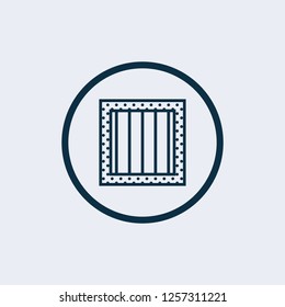jail vector line icon, sign, illustration on background, editable strokes 