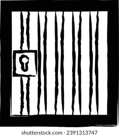 Jail2, handgezeichnet, Vektorgrafik