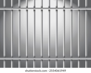 Jailhouse dark room Prison bars isolated on transparent. Vector illustration. Jail bars for criminals and prisoners jail house isolated from background