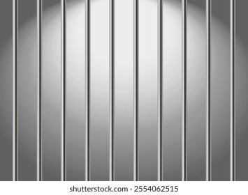 Jailhouse dark room Prison bars isolated on transparent. Vector illustration. Jail bars for criminals and prisoners jail house isolated from background