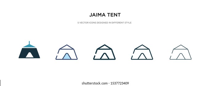 jaima tent icon in different style vector illustration. two colored and black jaima tent vector icons designed in filled, outline, line and stroke style can be used for web, mobile, ui