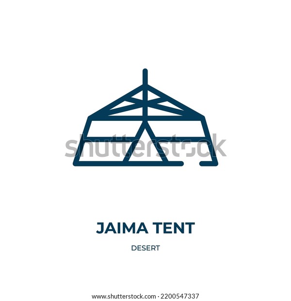 Jaima Tent Icon Linear Vector Illustration Stock Vector (Royalty Free ...