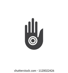 Jain Hand Vector Icon Filled Flat Stock Vector (Royalty Free ...