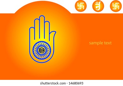 Jainism Abstract background with space for text