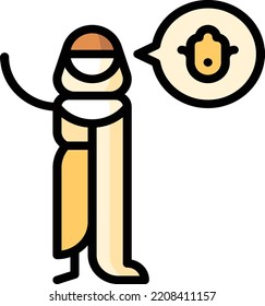 jainism isolated design element stock illustration. Vector on a white background