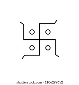 Jainism outline icon. Element of religion sign for mobile concept and web apps. Thin line Jainism outline icon can be used for web and mobile on white background