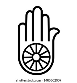 Jainism symbol illustration vector design