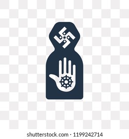 Jainism vector icon isolated on transparent background, Jainism transparency concept can be used web and mobile