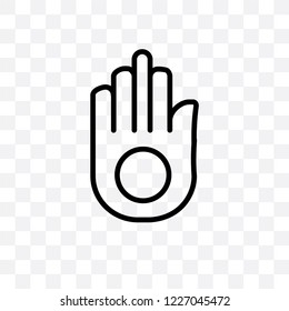 Jainism vector linear icon isolated on transparent background, Jainism transparency concept can be used for web and mobile