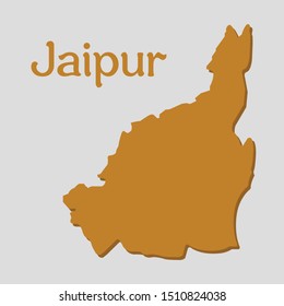 Jaipur Map Simple Vector Design