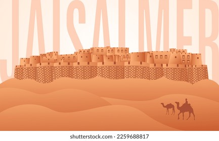 Vector creativo Jaisalmer Fort Rajasthan