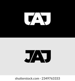JAJ initial letter monogram typography logo vector