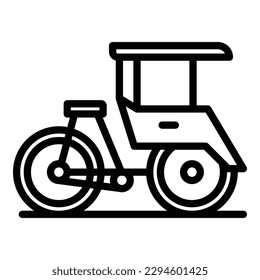 Jakarta bike icon outline vector. Indonesia city. Travel tourism