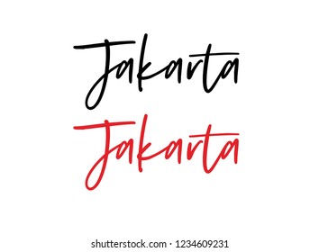 Jakarta calligraphy vector quote 