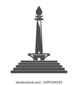 Jakarta  the capital city of Indonesia icon design template