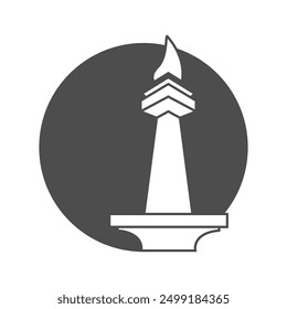 Jakarta  the capital city of Indonesia icon design template