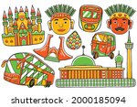 Jakarta City Doodle Vector #01