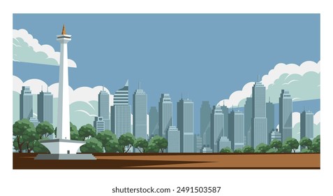 Jakarta city Indonesia landscape background