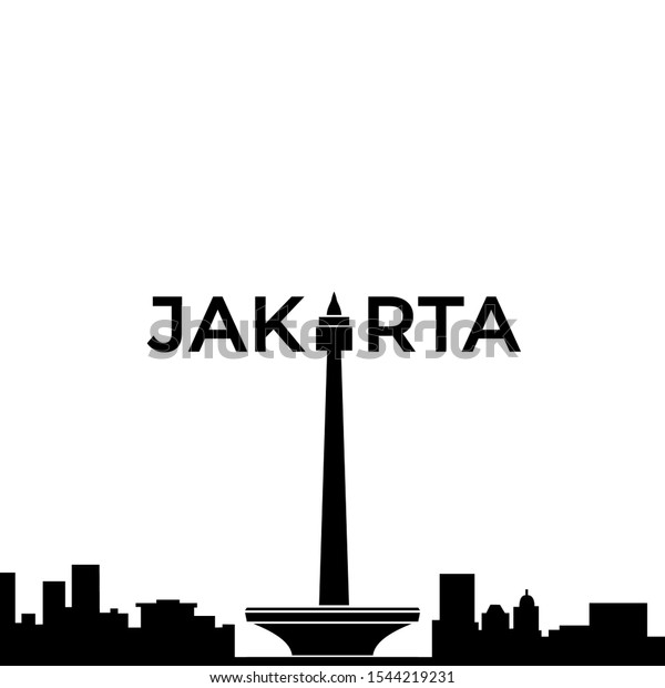 jakarta city silhouette monas stock vector royalty free 1544219231 https www shutterstock com image vector jakarta city silhouette monas 1544219231