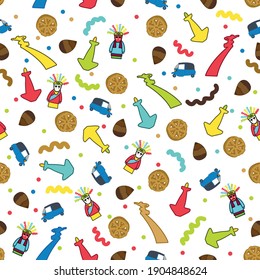 Jakarta Doodle art pattern seamless