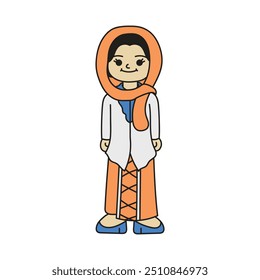 Jakarta Doodle Illustration - Betawi Woman